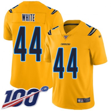 Los Angeles Chargers NFL Football Kyzir White Gold Jersey Youth Limited #44 100th Season Inverted Legend->youth nfl jersey->Youth Jersey